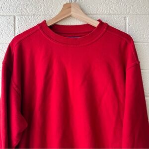 Vintage Russel Athletic Sweatshirt Adult Size L Red Pluma Blank Pullover